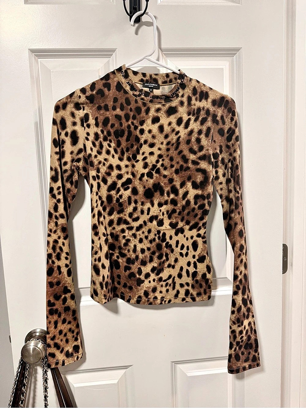 Dolce&Gabbana x SKIMS Long Sleeve Animal Print Top